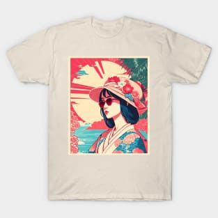 Retro summer vibes by the beach T-Shirt